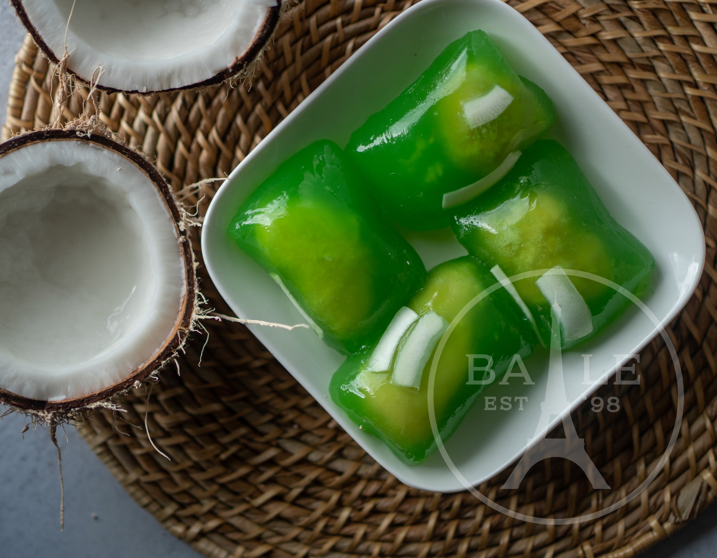 Banh Xu Xe - Green Pandan Coconut Dumplings | Ba Le Bakery